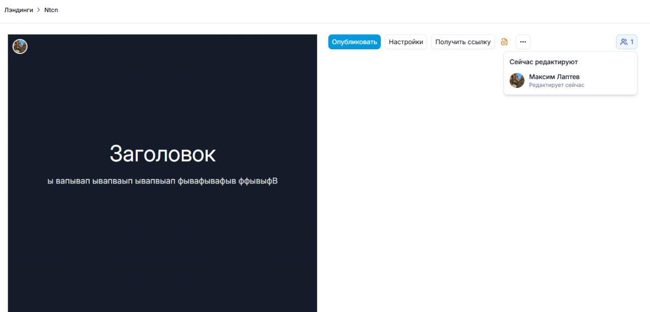 Совместное редактирование лендингов — иллюстрация 1