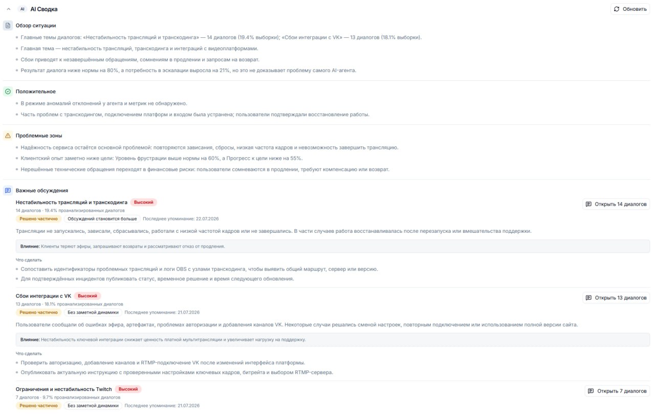 AI summaries that point to relevant conversations — image 1