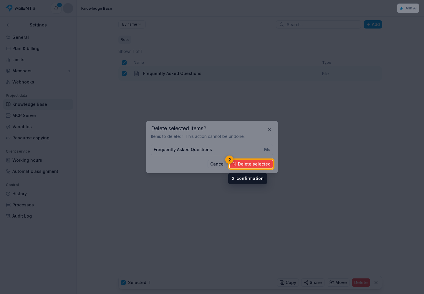 Managing Materials. 2. confirmation